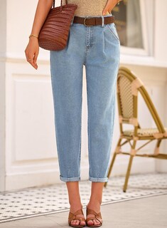 Foto 4 | Foto 4 | Pantalones Vaqueros Elegantes De Cintura Alta Holgados Para Novio Para Mujer - Venta Internacional.