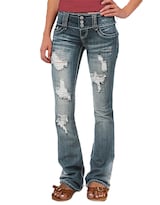 Pantalones Vaqueros Flamingals, Talle Bajo, Corte Rasgado, Pierna Ancha, Azul Claro - Venta Internacional.