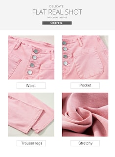 Foto 5 | Foto 5 | Jeans Sidefeel Zimbaplatinum De Pierna Ancha Y Cintura Alta Para Mujer - Venta Internacional.