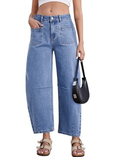 Foto 3 | Foto 3 | Jeans Astylish Para Mujer, Pierna Ancha, Cintura Alta, Talla 10, Azul - Venta Internacional.