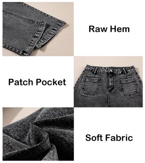 Foto 6 | Foto 6 | Pantalones Vaqueros Elegantes De Cintura Alta, Corte Ancho, Pierna Ancha, Gris 16 - Venta Internacional.