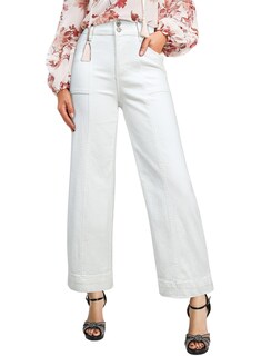 Foto 1 | Foto 1 | Jeans Astylish De Mezclilla Blanca Con Pierna Recta Y Pierna Recta Para Mujer - Venta Internacional.