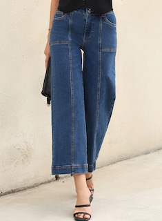 Foto 5 | Foto 5 | Pantalones Vaqueros Elegantes, Anchos Y Rectos Para Mujer De Cintura Alta - Venta Internacional.