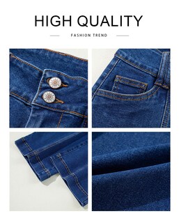 Foto 6 | Foto 6 | Pantalones Vaqueros Elegantes, Anchos Y Rectos Para Mujer De Cintura Alta - Venta Internacional.