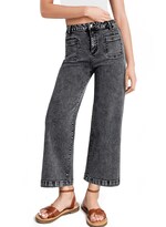 Pantalones Vaqueros Elegantes De Cintura Alta, Corte Ancho, Pierna Ancha, Gris, Talla 6 - Venta Internacional.