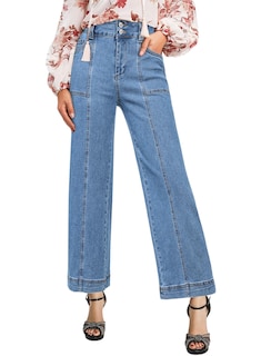 Foto 1 | Foto 1 | Jeans Astylish Para Mujer, Cintura Alta, Acampanados, Color Azul Claro - Venta Internacional.