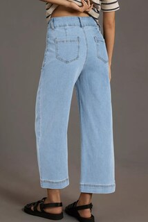 Foto 3 | Foto 3 | Jeans Astylish Para Mujer, Casual, Talle Alto, Pierna Ancha, Azul Cielo - Venta Internacional.