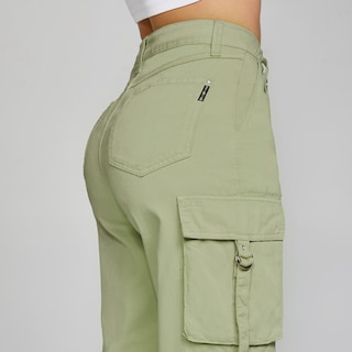 Foto 4 | Foto 4 | Jeans Mujer Cargo Pierna Ancha Cintura Alta 0006verd