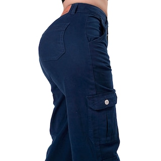 Foto 4 | Foto 4 | Pantalón Cargo Britos Jeans Mujer Azul Marino 024812
