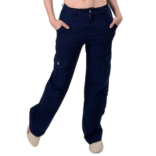 Foto 1 | Foto 1 | Pantalón Cargo Britos Jeans Mujer Azul Marino 024812