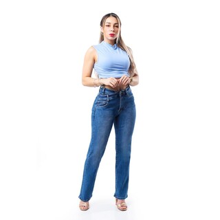 Foto 1 | Foto 1 | Jeans Recto Con Pretina Cruzada /juvenil, 1505 (azul Medio) Azul