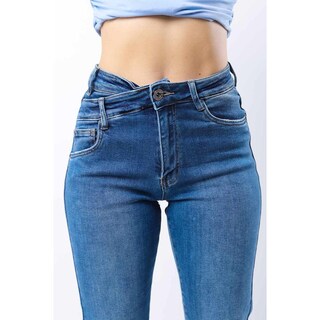 Foto 3 | Foto 3 | Jeans Recto Con Pretina Cruzada /juvenil, 1505 (azul Medio) Azul