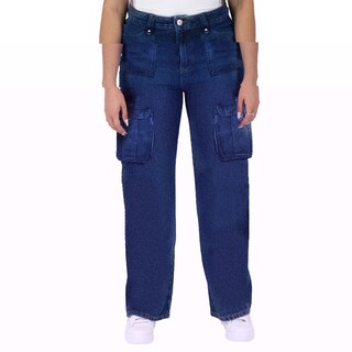 Foto 1 | Foto 1 | Pantalón Cargo Britos Jeans Mujer Mezclilla 025626