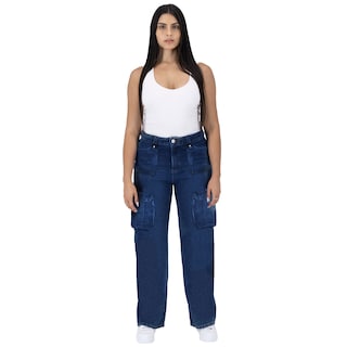 Foto 3 | Foto 3 | Pantalón Cargo Britos Jeans Mujer Mezclilla 025626