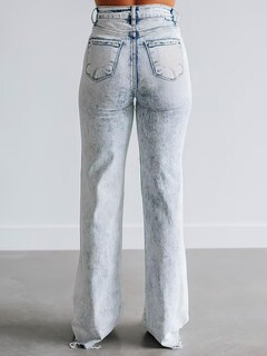 Foto 4 | Foto 4 | Vaqueros Con Forma De Bota Con Forma De Flamenco, Rasgados, De Talle Medio, Elásticos Para Mujer - Venta Internacional.