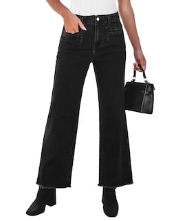 Foto 1 | Foto 1 | Pantalones Grapent Jeans Holgados Negros De Cintura Alta Para Mujer - Venta Internacional.