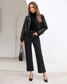 Foto 5 | Foto 5 | Pantalones Grapent Jeans Holgados Negros De Cintura Alta Para Mujer - Venta Internacional.