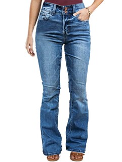 Foto 1 | Foto 1 | Pantalones Vaqueros Flamingals Para Levantamiento De Glúteos, Azul Cielo, Para Mujer, Talla S - Venta Internacional.