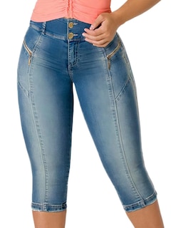 Foto 2 | Foto 2 | Vaqueros Flamingals Flamingals Para Levantar Glúteos Para Mujer Delgada, Azul Pálido, Talla M - Venta Internacional.