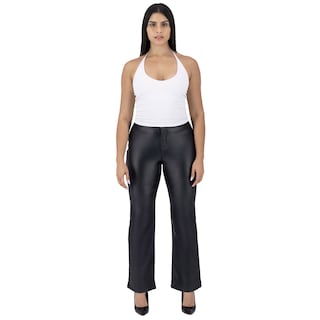 Foto 3 | Foto 3 | Pantalón Recto Britos Jeans Mujer Negro Vinipiel 025811