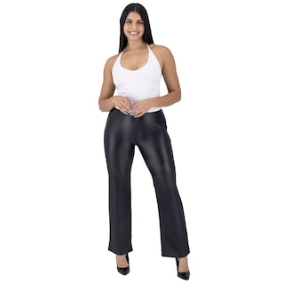 Foto 5 | Foto 5 | Pantalón Recto Britos Jeans Mujer Negro Vinipiel 025811