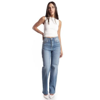 Foto 1 | Foto 1 | Jeans Recto Con Pedrería /juvenil 7116 (mezclilla Medio) Azul