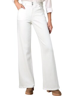 Foto 1 | Foto 1 | Jeans Astylish Para Mujer Cintura Alta Pierna Ancha Mezclilla Blanca Talla 18 - Venta Internacional.