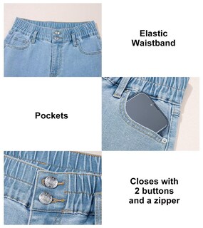 Foto 4 | Foto 4 | Jeans Astylish Para Mujer Cintura Alta Pierna Ancha Talla 10 - Venta Internacional.