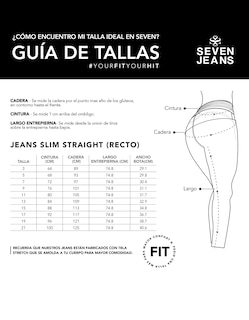 Foto 7 | Foto 7 | Jeans Mujer Recto Cintura Super Alta 0075indi Seven Jeans