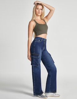 Foto 6 | Foto 6 | Jeans Mujer Cargo Recto Cintura Super Alta 0092stob Seven Jeans
