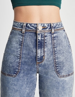 Foto 3 | Foto 3 | Jeans Mujer Cargo Recto Cintura Alta Push Up 0082acwa Seven Jeans