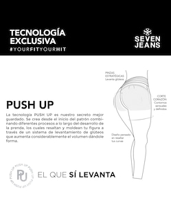 Foto 7 | Foto 7 | Jeans Mujer Cargo Recto Cintura Alta Push Up 0082acwa Seven Jeans