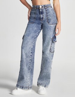 Foto 1 | Foto 1 | Jeans Mujer Cargo Recto Cintura Alta Push Up 0082acwa Seven Jeans