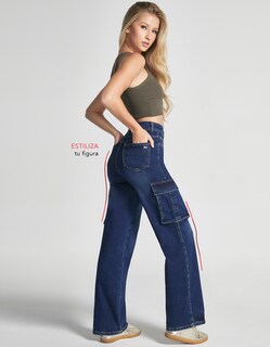 Foto 5 | Foto 5 | Jeans Mujer Cargo Recto Cintura Super Alta 0092stob Seven Jeans