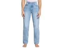 Jeans Mezclilla Mujer Recto Cintura Super Alta Seven Jeans