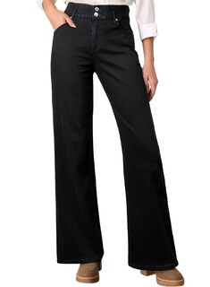 Foto 1 | Foto 1 | Jeans Astylish Para Mujer Cintura Alta Pierna Ancha Mezclilla Negra Talla 12 - Venta Internacional.