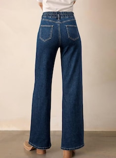 Foto 2 | Foto 2 | Jeans Astylish Para Mujer Cintura Alta Pierna Ancha Talla 8 - Venta Internacional.