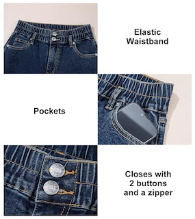 Foto 4 | Foto 4 | Jeans Astylish Para Mujer Cintura Alta Pierna Ancha Talla 8 - Venta Internacional.