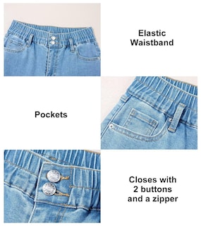 Foto 4 | Foto 4 | Jeans Astylish Para Mujer  Cintura Alta  Pierna Ancha  Mezclilla Azul  Talla 8 - Venta Internacional.