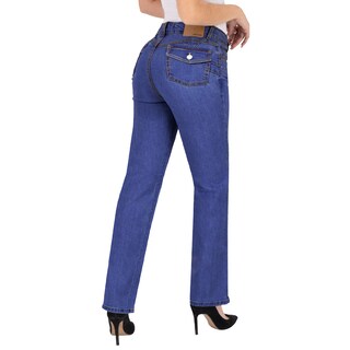Foto 2 | Foto 2 | Pantalón Recto Britos Jeans Mujer Mezclilla Azul 025719