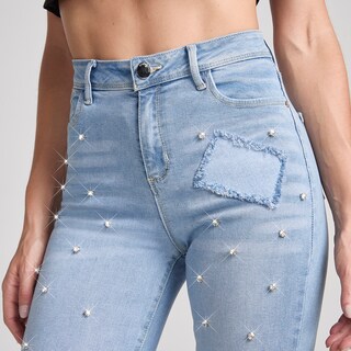 Foto 3 | Foto 3 | Jeans Mezclilla Mujer Pantalon Super Skinny Cintura Alta Push Up Seven Jeans