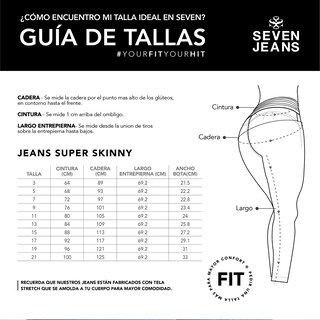Foto 4 | Foto 4 | Jeans Mezclilla Mujer Super Skinny Colombiano Push Up Buenissima Seven Jeans