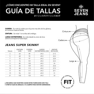 Foto 5 | Foto 5 | Jeans Mezclilla Mujer Super Skinny Colombiano Push Up Seven Jeans