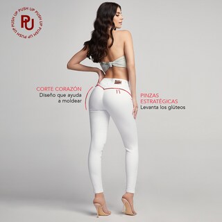 Foto 6 | Foto 6 | Jeans Mujer Pantalon Super Skinny Cintura Alta Levanta Pompa Seven Jeans 6090blco
