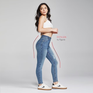 Foto 6 | Foto 6 | Jeans Mujer Super Skinny Cintura Alta Stretch Seven Jeans
