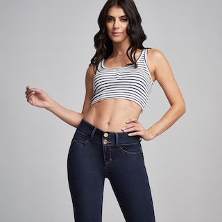 Foto 7 | Foto 7 | Jeans Super Skinny Mujer Push Up Cintura Media Seven Jeans 1170indi