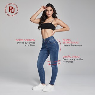 Foto 6 | Foto 6 | Jeans Push Up Mujer Super Skinny Cintura Regular Seven Jeans 1170stmei