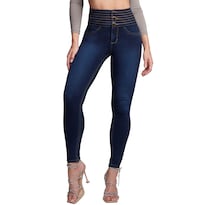 Jeans Super Skinny Mujer Push Up Cintura Alta Stretch Seven Jeans 2269stob