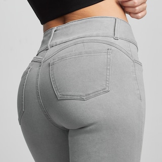 Foto 4 | Foto 4 | Jeans Super Skinny Mujer Push Up Seven Jeans 1170gris