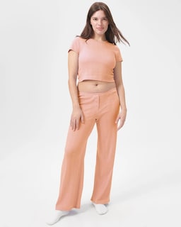 Foto 5 | Foto 5 | Pantalón Florence De Mills Cozy Crush Sweet Pointelle Peach - Venta Internacional.